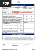 Sitxfsa002, Sitxinv002 - Written Assessment v2