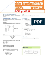 MCD y MCM para Cuarto Grado de Secundaria