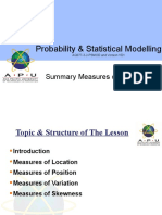 PSMOD - Chapter 2 - Summary Measures of Statistics