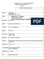 Raja Rammohan Roy Academy, Dehradun Syllabus of April and May 2021 Class X