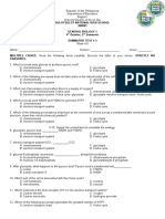 Summative Test #3 Gen Bio