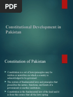 Constitutional Development in Pakistan