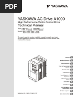 YASKAWA AC Drive A1000: Technical Manual