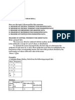 Measure of Position For Ingrouped Data