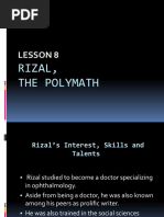 Lesson 8: Rizal, The Polymath