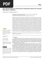 Metals: The Advancement of 7XXX Series Aluminum Alloys For Aircraft Structures: A Review