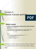 Electric Current and Emf: PHYS 2 LSD 2020