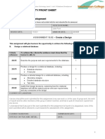 Assessment Activity Front Sheet: ASSIGNMENT 10.02