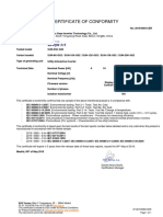 Certificate of Conformity: SGS Tecnos, S.A