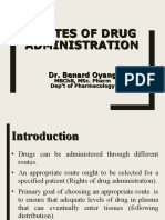 Routes of Drug Administration