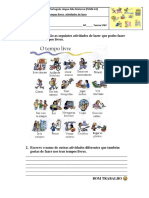 Ficha de Trabalho Nº 23 PLNM A1 - Tempos Livres