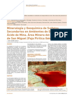 Mineralogía y Geoquímica de Sulfatos en Ambientes DAR