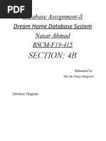 Database Assignment-Ll Dream Home Database System Nasar Ahmad BSCM-F19-415