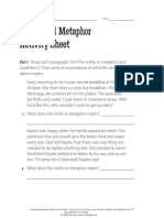 Simile and Metaphor Activity Sheet