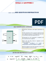 Module-2 - Lecture 2: Alu - Signed Addition/Subtraction