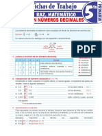 Ejercicios Con Números Decimales para Quinto Grado de Primaria