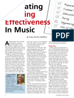 Evaluating Teaching Effectiveness in Music