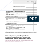 Criterios Diagnósticos para El Desgaste Proteico Energético