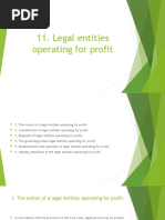 Legal Entities Operating For Profit