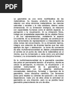 La Geometría Es Una Rama Multifacética de Las Matemáticas