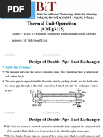 Lecture 5-1 Double Pipe HE