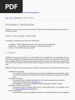 Principle 6: Verification: How Is This Stage Achieved?