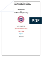 Mechanical Lab 1st Yr Lab Manual