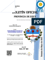 Boletín Oficial: Provincia de Jujuy