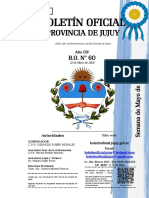 Boletín Oficial: Provincia de Jujuy