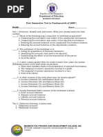 Fist Summative Test in FABM1