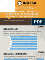 El Suelo y Los Instrumentos Técnico Legales para Las Actuaciones e Intervenciones Urbanisticas.