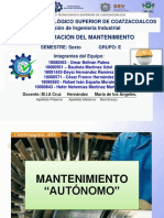 4.4 Mantenimiento Autónomo - Admon. Mantenimiento - Trabajo Equipo