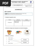 GUÍA DE CIENCIA Y AMBIENTE Las Mezclas