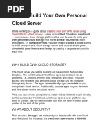 How To Build Your Own Personal Cloud Server