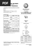 PNP MJ15023, MJ15025 Silicon Power Transistors