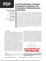 On The Equivalence of Acoustic Impedance and Squeeze Film Impedance in Micromechanical Resonators