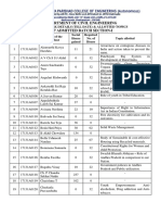 VIII SEM - Sec 1 - Social Hours Alloted Topics With Hours