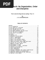 The Church, Its Organization, Order and Discipline