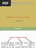 Kinetics and Reactor Design: INSTRUCTOR: Dr. Nabeel Salim Abo-Ghander