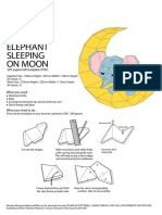 Elephant Sleeping On Moon: DIY Papercraft Template PDF