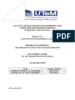 Lab 1 Transfer Function and System Response