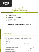 Lectures 3-4: Taylor Theorem