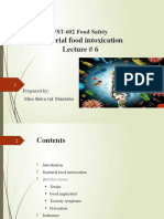 Bacterial Food Intoxication Lecture # 6