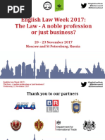 English Law Week 2017 Wednesday 22 November Presentations To USE