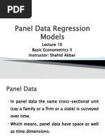 Panel Data Regression Models