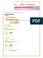 Proporciones Aritmetica (6to Primaria) - 1