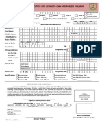 Individual Application For License To Own and Possess Firearms