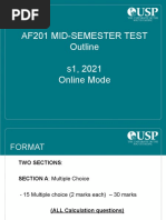 Af201 Mid-Semester Test Outline s1, 2021 Online Mode