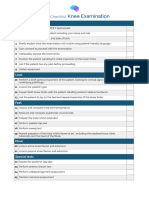 OSCE Checklist Knee Examination