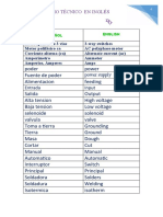 Vocabulario Tecnico de Electricidad en Ingles